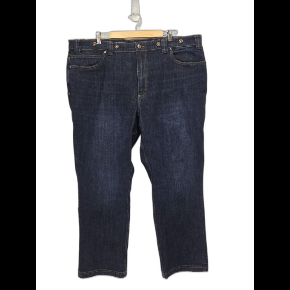 Duluth Trading Ballroom Double Flex Jeans Mens 44x32 Dark Wash Relaxed Fit